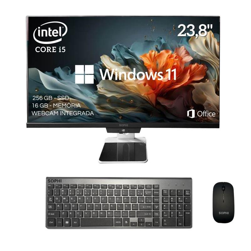 Computador All In One Intel I5 16GB ram Ssd 512GB Pc Completo Tela